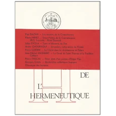 Les Cahiers de l'Hermeneutique. No. 1