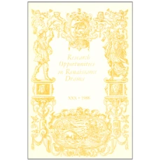 Research opportunities in renaissance drama XXX-1988
