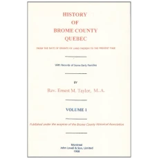 History of Brome County Quebec