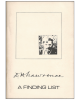 D.H. Lawrence: A Finding List