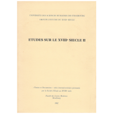 Etudes Sur Le XVIIIe Siecle II