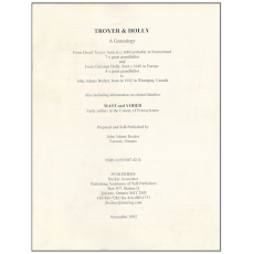 Troyer and Holly: A Genealogy